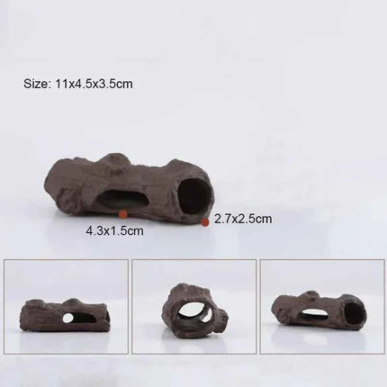 Ceramic House Fish Tank Aquarium Decoration Fish Shrimps Shelter House Pottery Scorpion House Canister Simulation Stone Ornament