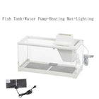 High Transmittance Fish Tank Aquarium Kits with Water Pump Heating Mat Lighting Desktop Decor For Shrimp Jellyfish Goldfish