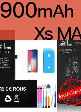 PINZHENG Real High Capacity Battery For iPhone 8 SE2020 6 6S 7 8Plus X Xs Max Xr Phone Replacement Batteries Warranty One Year