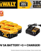 100% Authentic Dewalt 18V/20V 6.0Ah Li-Ion Replacement Battery for Power Tools, Compatible with DCB200 DCB202 DCB205 DCB206 DCB209