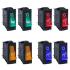 8 pezzi AC 250 V/15 A, 125 V/20 A LED illuminato On/Off SPST 3 pin 2 posizioni Mini barca interruttore a levetta a bilanciere a scatto per la casa fai da te