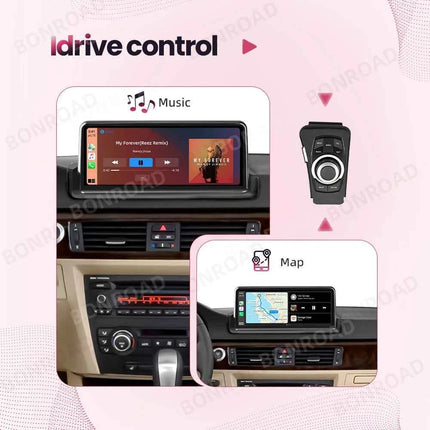 BONROAD Wireless Carplay Android auto Multimedia Player Car Radio For BMW 3 Series E90 E91 E92 E93 Touch Screen With Bluetooth
