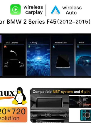 15.8 "Linux HD Screen Car Radio For BMW F45 F46 F87 2013-2018 NBT EVO Stereo Car Multimedia GPS Naviagtion DSP Touch Screen 4G Audio Carplay