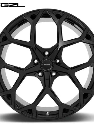 Cerchi Auto Monoblocco LSGZglossy Neri Lucidi 20 22 24 26 Pollici 5x112 5x114.3 5x120 5x130 per BMW Audi Range Rover