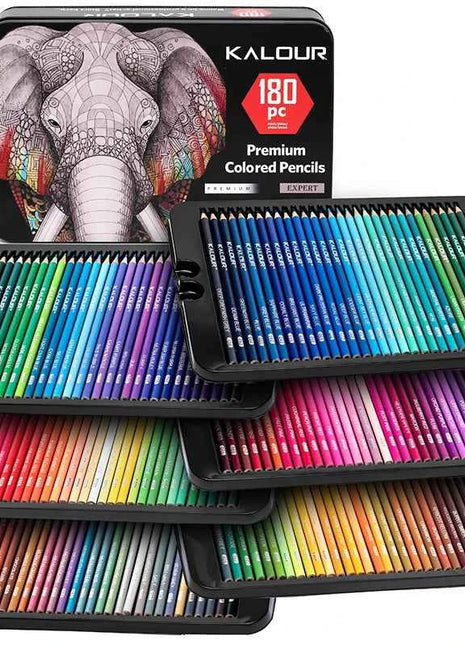 180 Colors Oily Color Pencil Set Iron Gift Box Painting Coloring Pencil Art Creation Set Drawing Pencil School Art Set Gift