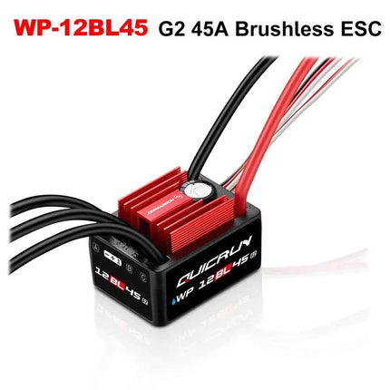 HOBBYWING Brushless Sensorless Combo QUICRUN 2840 2850 Motor 12BL45 G2 45A ESC  Shaft WaterProof For 1/12 1/14 1/16 RC Cars