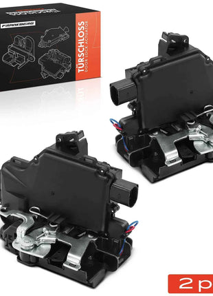 Frankberg 2x Serratura Porta Posteriore Destra Sinistra per VW Golf Passat Bora Seat Skoda 3B4839016M 3B4839016AL 3B4839015AE 3B4839015H