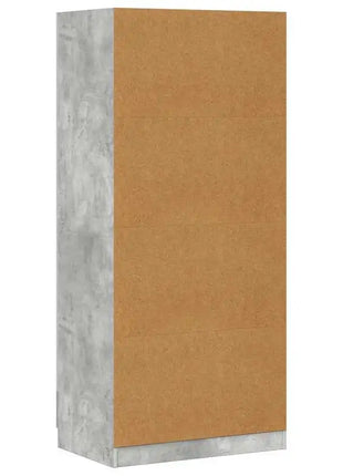 Armadio Grigio Cemento 80x52x180 cm in Legno Ingegnerizzato, Armadio a Colonna Grigio Cemento con Ripiani e Asta Appendiabiti, Soluzione Salvaspazio per la Camera da Letto