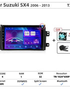 Srnubi Car Radio For Suzuki SX4 Cross 2006-2013 For Fiat Sedici Carplay Android Auto Radio Multimedia Player 4G Wifi GPS 2 Din