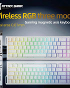 X68HE ATTACK SHARK Magnetic Gaming Keyboard Mechanical Wired for Pro Gaming 0.01mm Rapid Trigg 8000Hz SOCD/Rs 0.125ms 128K Rate