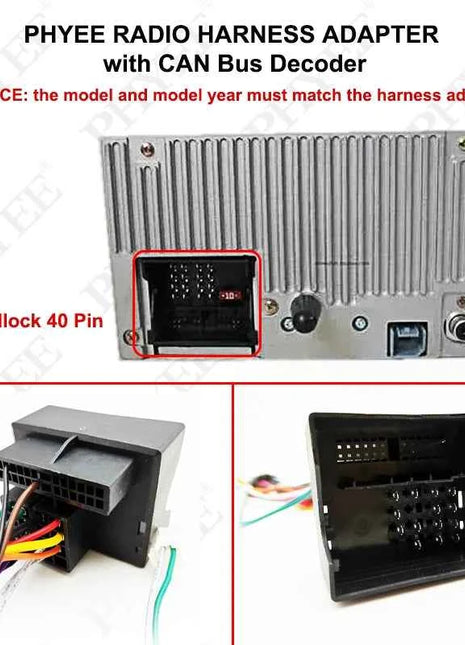 Cablaggio CAN Bus con telaio del pannello radio per Ford Focus 2 dal 2005 al 2011, cavo adattatore per multimediale Android a 16 pin da 9 pollici