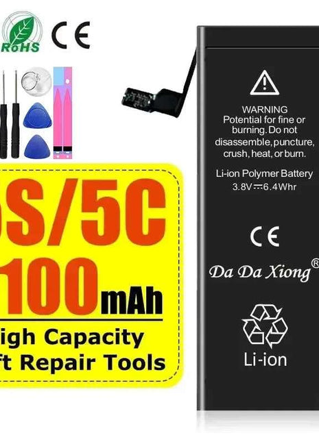 High Capacity Battery For iPhone 4 4S 5 5S 5C SE 2020 6 6S 7 8 SE2 Plus X XR XS 11 Pro Max Mobile Phone Pack New 0 Cycle Seal