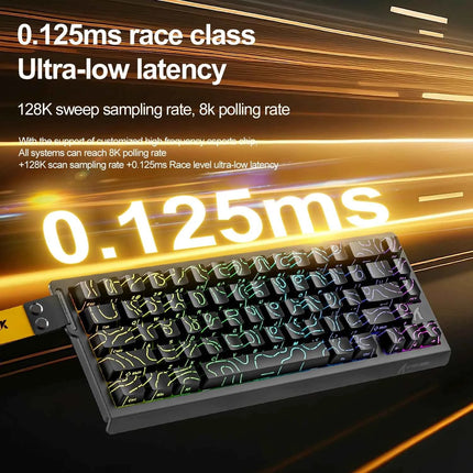 X68HE ATTACK SHARK Magnetic Gaming Keyboard Mechanical Wired for Pro Gaming 0.01mm Rapid Trigg 8000Hz SOCD/Rs 0.125ms 128K Rate
