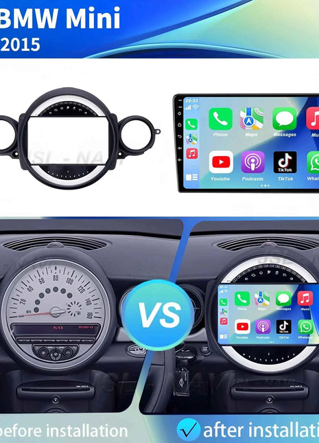 Android16 Radio Qled For BMW MINI Cooper R56 R60 2007 - 2014 Car intelligent systems Navigation GPS Carplay Android auto WIFI+5G