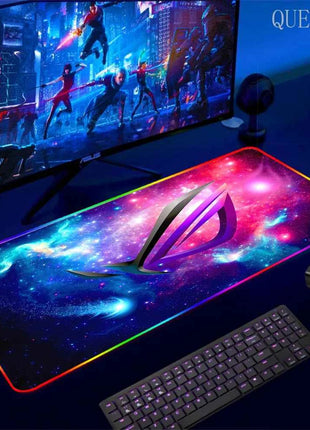 Cartoon Asus Deskmat Mouse Pad Gaming LED Mouse Mat 900x400 Mousemats Table Pads PC Office Desk Mat RGB Keyboard Mats XXL