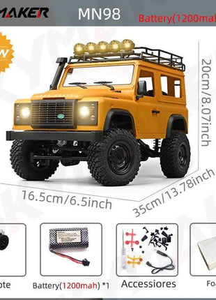New MN99s MN98 1:12 MN Model RTR Version RC Car 2.4G 4WD RC Rock Crawler Defender Remote Control Car 1/12 RC Truck Cars Toys