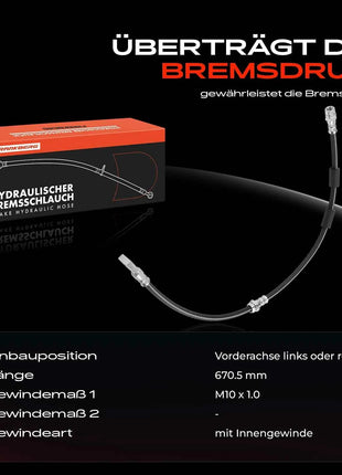 Tubo Freno Anteriore Sinistro o Destro Frankberg 1x per VW Golf CD1 DA1 Tiguan Audi A3 8YM 8YS 2208969