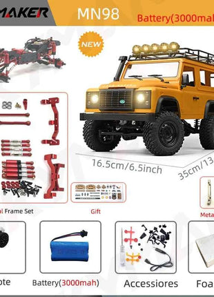 New MN99s MN98 1:12 MN Model RTR Version RC Car 2.4G 4WD RC Rock Crawler Defender Remote Control Car 1/12 RC Truck Cars Toys