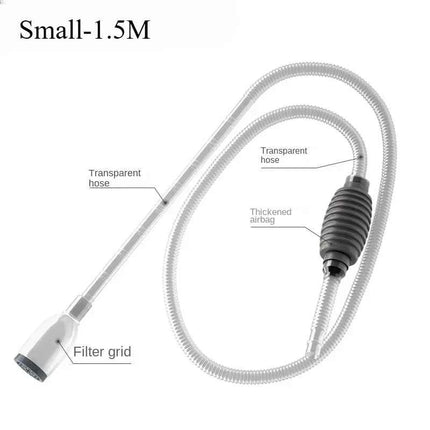 Aquarium Siphon Vacuum Cleaner Tool Set for Large Fish Tank Gravel/Sand Cleaning Water Change with Extension Tube, Fast and Easy