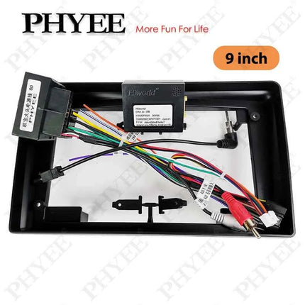 Telaio pannello Android da 9", cablaggio decodificatore bus CAN Quadlock, ritenzione SWC, adattatore P&P 16 pin, per Opel Astra H, Corsa D, Antara