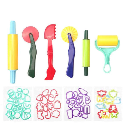 Stampo per plastilina fai-da-te per bambini Accessori per argilla da modellare Kit di strumenti per plastilina Set di plastica Stampo per coltelli Giocattoli educativi per bambini Regali
