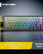 X68HE ATTACK SHARK Magnetic Gaming Keyboard Mechanical Wired for Pro Gaming 0.01mm Rapid Trigg 8000Hz SOCD/Rs 0.125ms 128K Rate