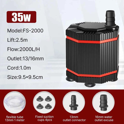 360° Fish Tank Submersible Pump Mini Filter Cleaning Small Bottom Suction Pump Water Circulation Filter Pump Water Change Silent