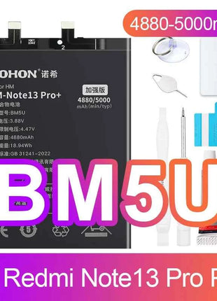 NOHON Battery for Xiaomi Redmi Note 13 12 11 10 Pro 9 8 7 6 5 4 11S 10S 9S Batteries BN5P BN53 BN46 BN45 BN5D BP47 BP4K BM5T