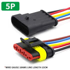 5/20/100sets HID Waterproof Connectors 1/2/3/4/5/6 Pin Car Electrical Wire Connector Plug Truck Harness with 15CM Wire Cable