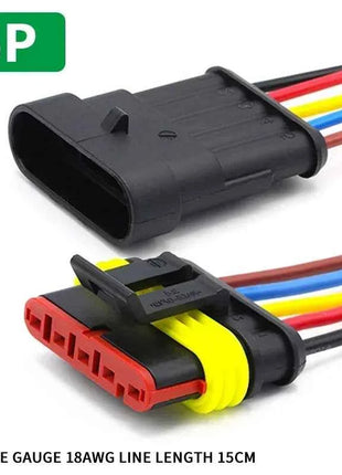 5/20/100sets HID Waterproof Connectors 1/2/3/4/5/6 Pin Car Electrical Wire Connector Plug Truck Harness with 15CM Wire Cable