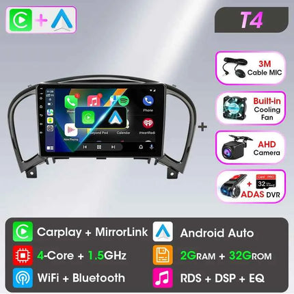 Srnubi Car Radio for Nissan Juke YF15 2010 - 2014 Carplay 4G Multimedia Video Player Navigation GPS WIFI Android Auto Autoradio