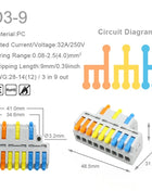 5/10PCS Universal Compact Wire Connector Quick Splitter Electrical Cable Terminal Block For 28-12AWG Small Wiring Connector