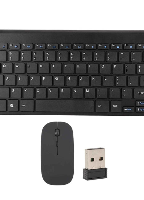 Wireless Keyboard Mouse Kit Slim Wireless Key Mouse Combo Portable Beautiful Power Saving Silent Button LED Indicator for Home