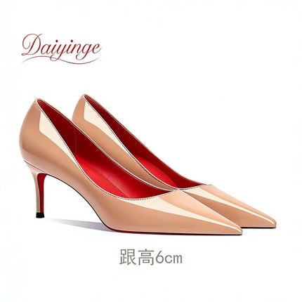 Scarpe da Donna 2026 di Tendenza Lusso con Suola Rossa Tacchi Alti a Punta Stiletto 12 cm Comode per Feste e Cerimonie