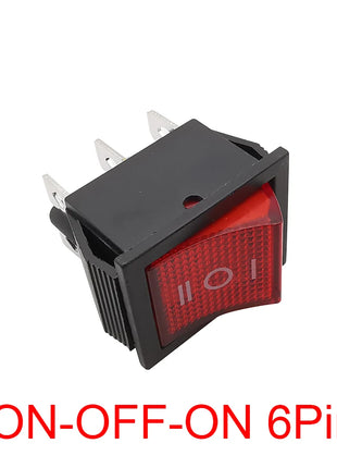 1 pz KCD4 4 pin 6 pin interruttore a bilanciere 16A 250VAC 20A 125VAC ON-OFF/ON-OFF-ON 2 posizioni 3 posizioni con interruttore di alimentazione della luce 31x25mm