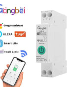 TUYA WiFi Smart Circuit Breaker 1-63A Over Current Under Voltage Protection Power Metering Wireless Remote Control Switch GBDQA