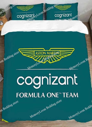 Single Double Large Size Queen Bed Comforter Sets A-Aston Martin Aramco Formula One TeamS Bedding Decorations Quilt Cover Set
