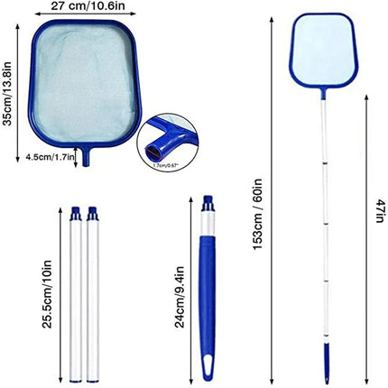 Copertura per piscina rotonda da 6 piedi Copertura per piscina stile coulisse per esterni per piscine Rete da pesca pulita per aspirapolvere per piscina per accessori per piscina