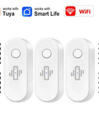 Tuya WiFi Vibration Sensor White Black Door Window Glass Broken Detector Home Security Anti-theft Smart Life APP Real-Time Alert