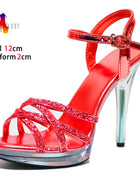 Women's Silver Stiletto Sandals 12cm - Elegant High Heel for Brides and Special Occasions