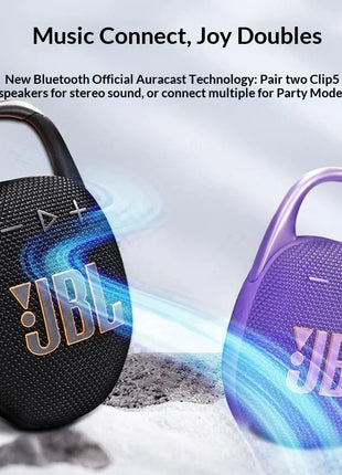 JBL Clip 5 Tablet portatile da viaggio con jack audio universale. Resistente agli urti e alla polvere.