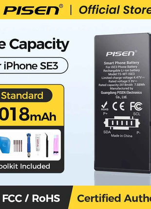 PISEN Phone Battery For iPhone 11 12 13 14 15 Mini Pro Max Plus SE2 SE3 Matches Original Capacity 0 Cycles Battery Replacement