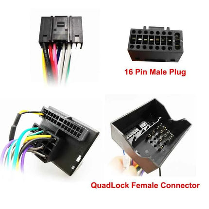 Cablaggio da 16 pin a Quadlock Quad Lock 40 pin connettore adattatore cavo per Peugeot Citroen 408 308 307 207 208 2008 C3 C4 C5