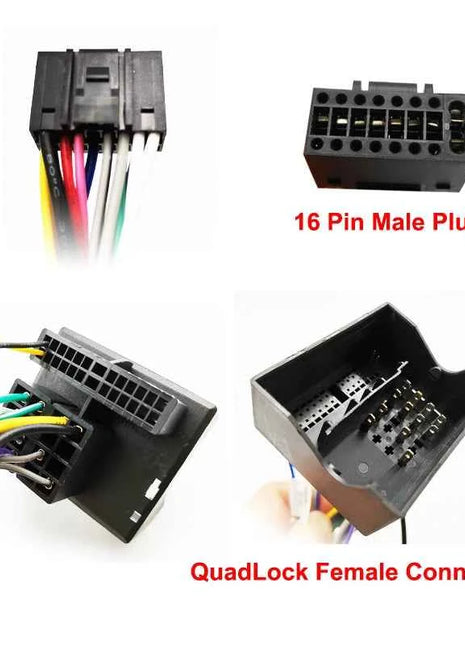 Cablaggio da 16 pin a Quadlock Quad Lock 40 pin connettore adattatore cavo per Peugeot Citroen 408 308 307 207 208 2008 C3 C4 C5