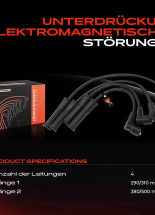 Kit di accensione Frankberg 4x con cavi per Renault Clio II Kangoo Logan Megane Thalia 0986357256 8200943801