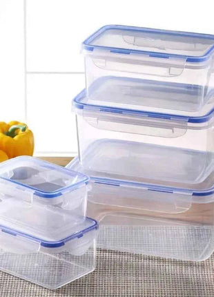 1Pc/4Pcs Refrigerator Storage Box Food Containers Plastic Fresh-Keeping Box with Lid Portable Storage Box Kitchen Organization