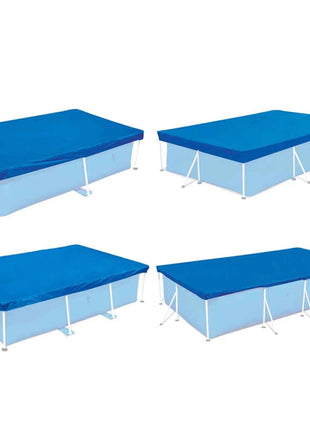 Copertura per piscina rettangolare Copertura per piscina gonfiabile pieghevole in PE impermeabile per piscina fuori terra Copertura per piscina familiare per bambini all'aperto