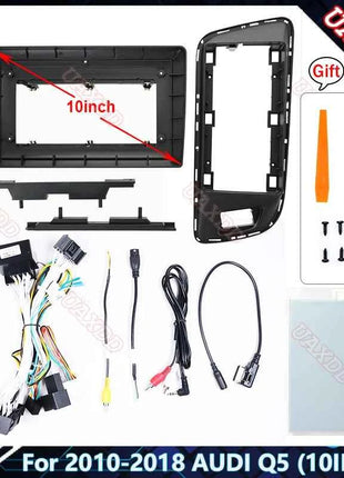 Telaio della Fascia dell'autoradio per AUDI Q5 2010-2018 pannello Stereo da 10.1 pollici cablaggio adattatore per cavo di alimentazione Decoder Canbus