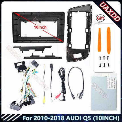 Telaio della Fascia dell'autoradio per AUDI Q5 2010-2018 pannello Stereo da 10.1 pollici cablaggio adattatore per cavo di alimentazione Decoder Canbus