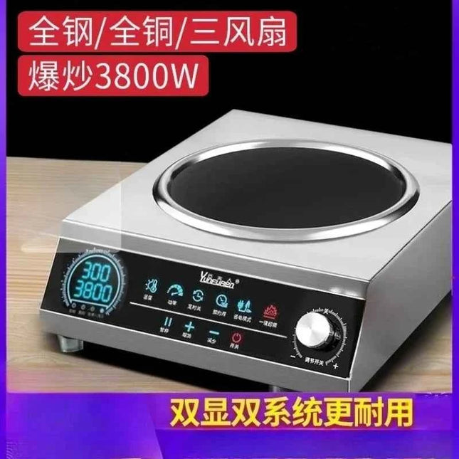 220V Yun Lady Commercial Induction Cooker Home Use Concave High Power New Frying Stove DD